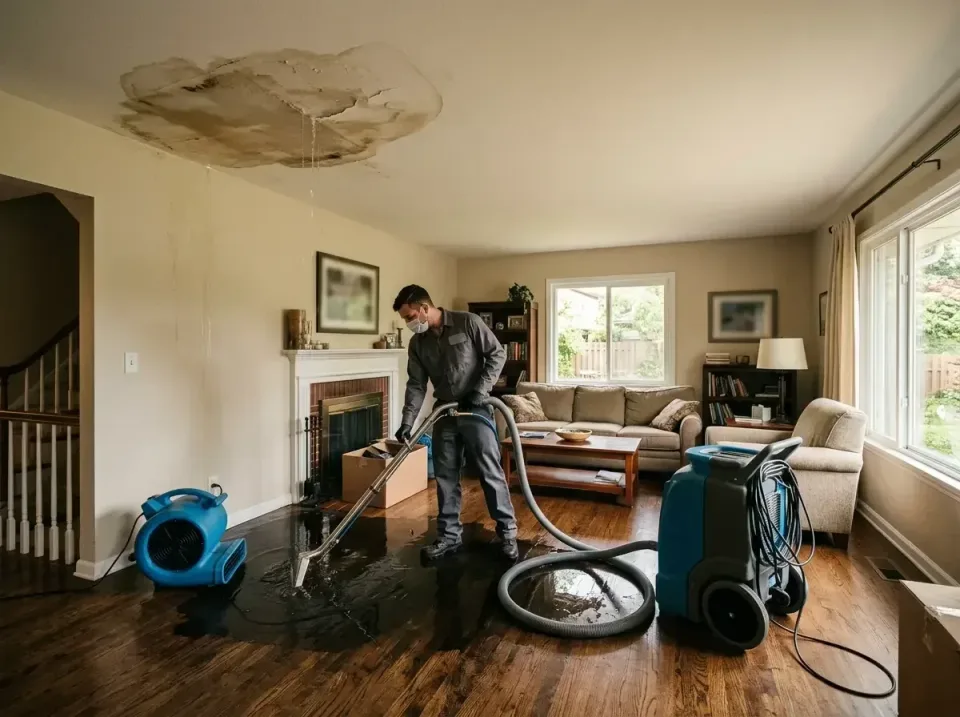 attic-pipe-burst-ceiling-drip-008 — frequently asked questions, Water Damage Restoration & Carpet Care in Biddeford, ME